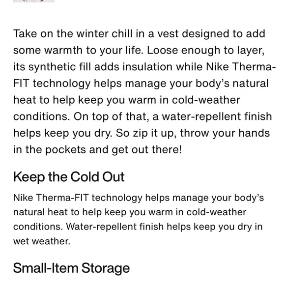 Nike Thermafit oversize women size S puffer vest .New with tags - Picture 4 of 11